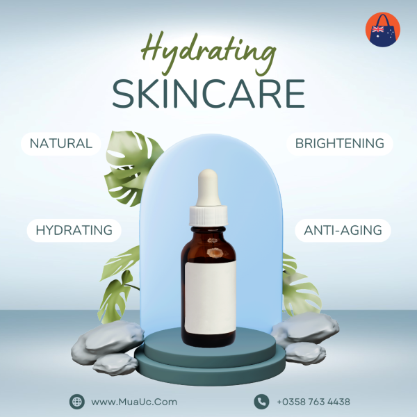 Blue and Green Modern Skincare Product Features Instagram Post