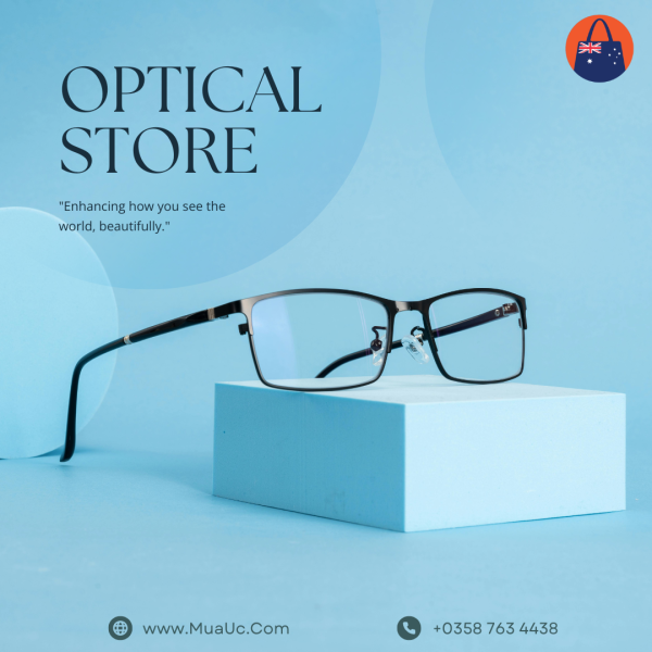 Blue and Black Minimalist Optical Eyeglasses Sale Promotion Instagram Post